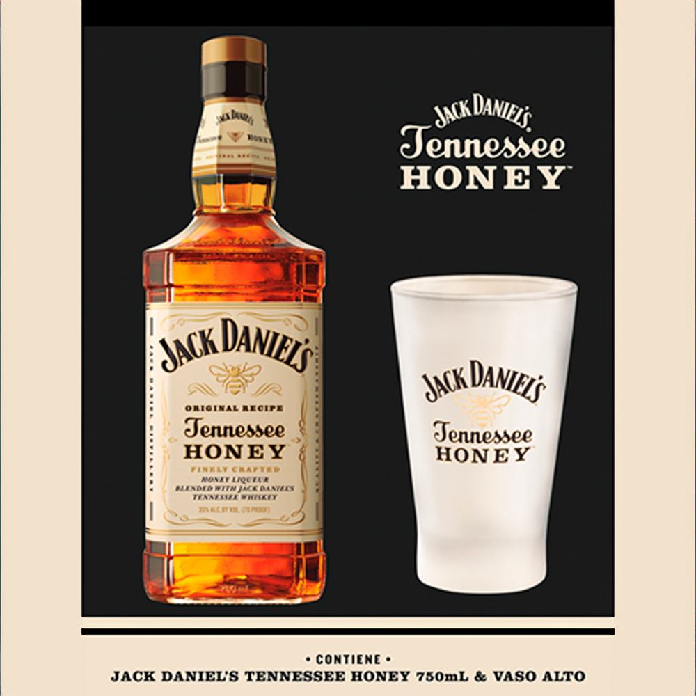 Pack Whiskey Jack Daniel's Tennessee Honey 35º 750cc + Vaso