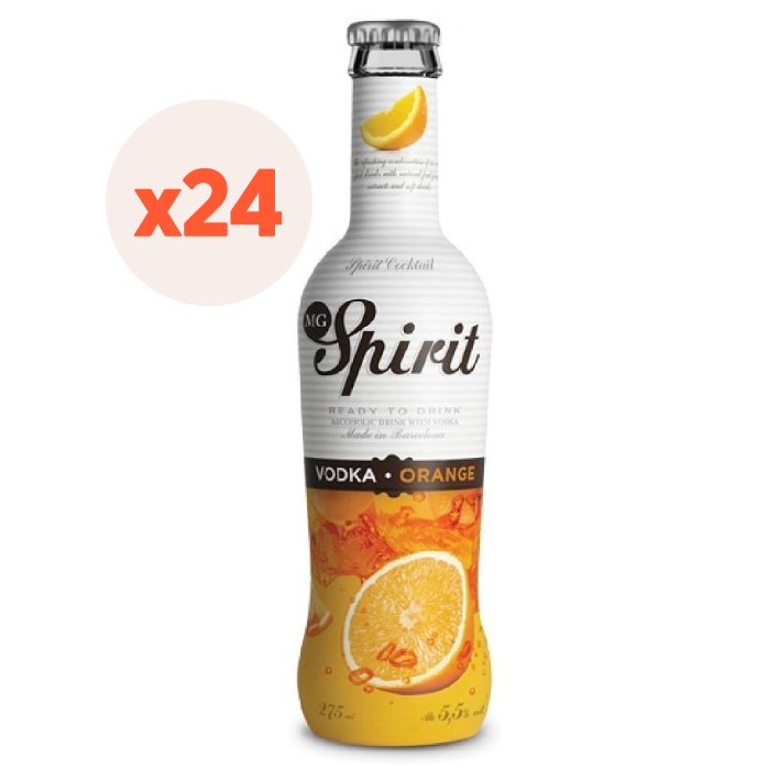 24x Cóctel MG Spirit Vodka Orange 5,5º 275cc