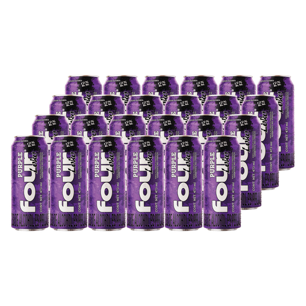 24x Bebida Ready To Drink Four Loko Purple 12° 473cc