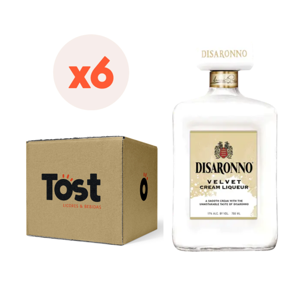 6x Licor Disaronno Velvet 17° 700cc