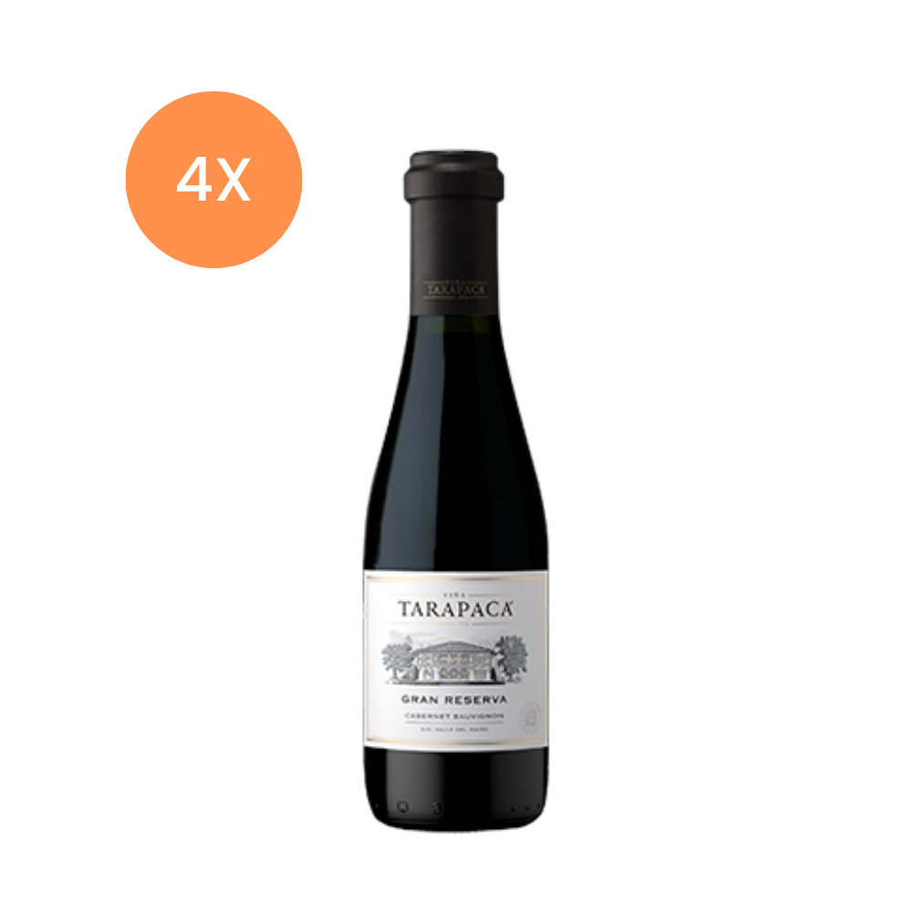 4x Vino Tarapacá Gran Reserva Cabernet Sauvignon 14° 375cc