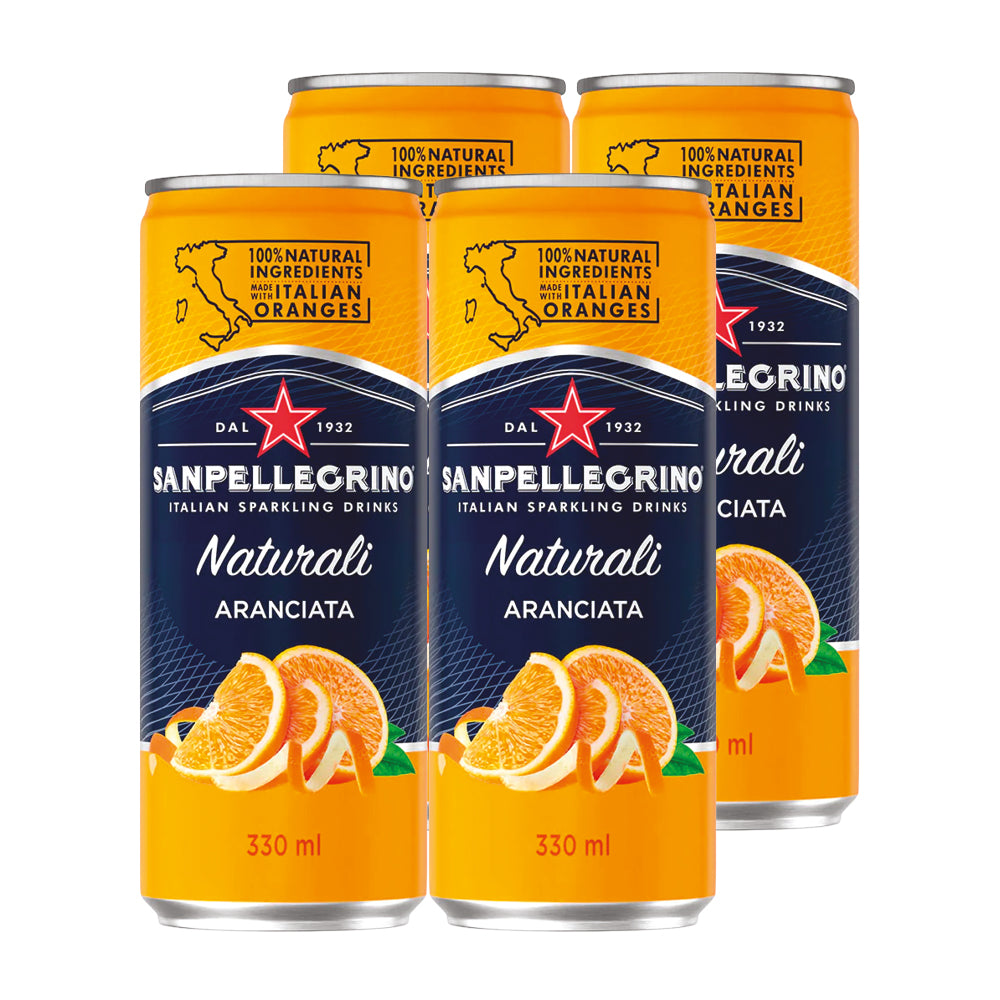 4x Agua Saborizada San Pellegrino Aranciata 330cc