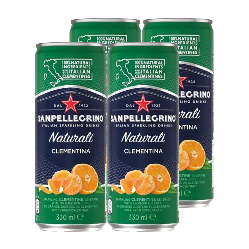 4x Agua Saborizada San Pellegrino Clementina 330cc
