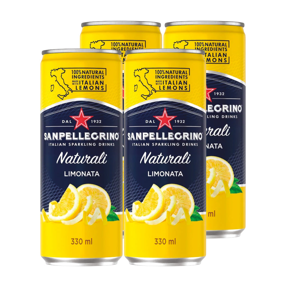 4x Agua Saborizada San Pellegrino Limonada Lata 330cc