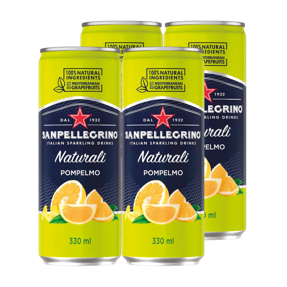 4x Agua Saborizada San Pellegrino Pompelmo Lata 330cc