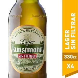 4x Cerveza Kunstmann Lager Sin filtrar 330cc