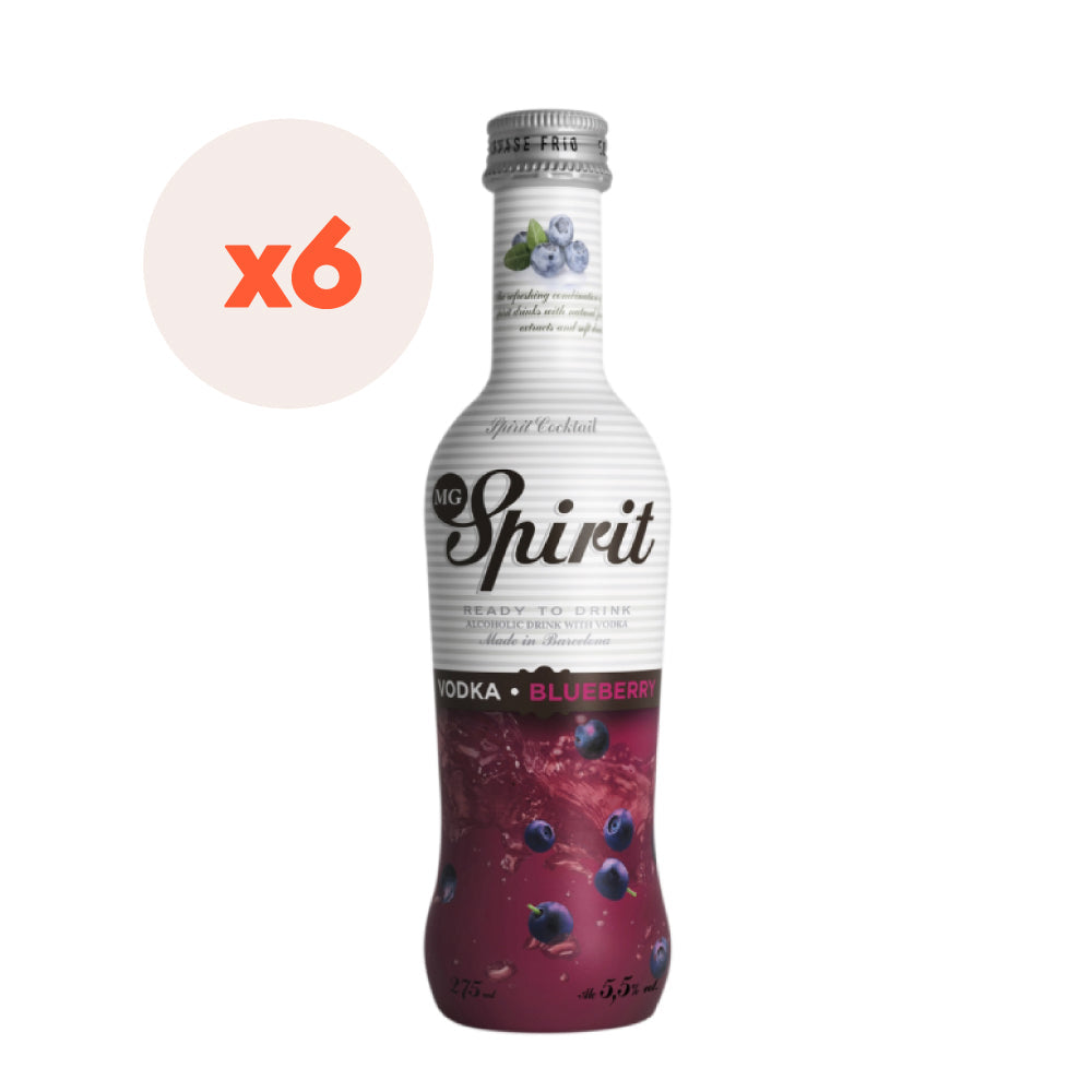 6x Cóctel MG Spirit Blueberry 5,5º 275cc