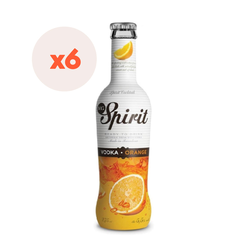 6x Cóctel MG Spirit Vodka Orange 5,5º 275cc