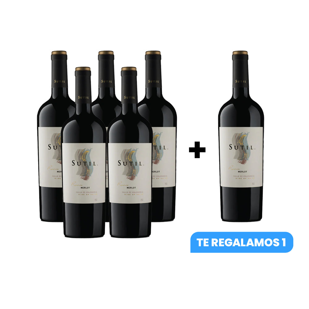 6x Vino Sutil Reserva Cepas 750cc