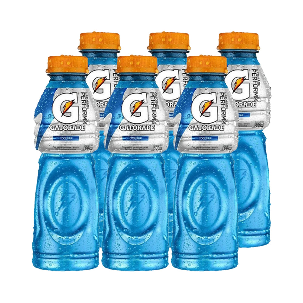 6x Bebida Isotónica Gatorade Cool Blue 500cc