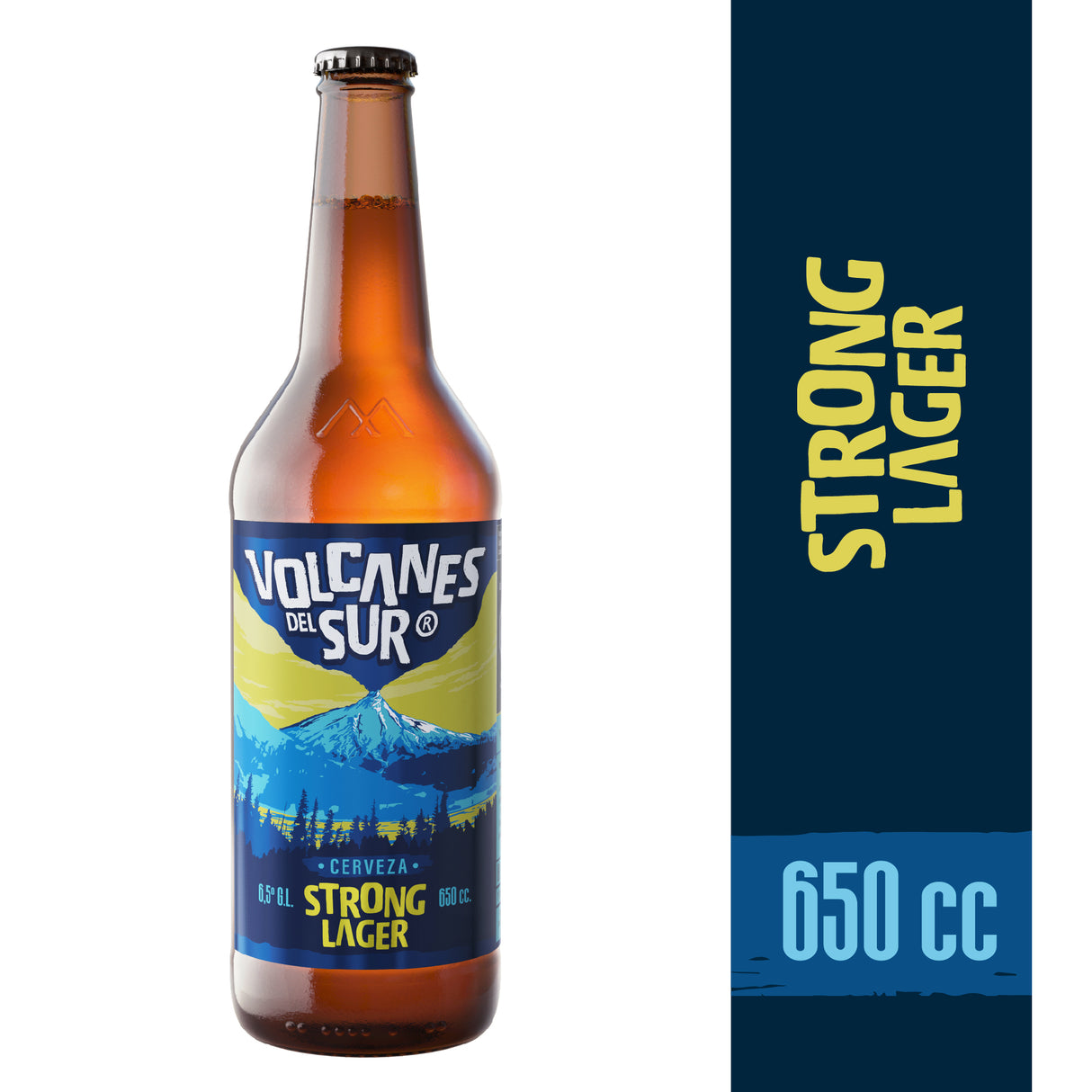 Cerveza Volcanes Del Sur Strong Lager 4,5° 650cc