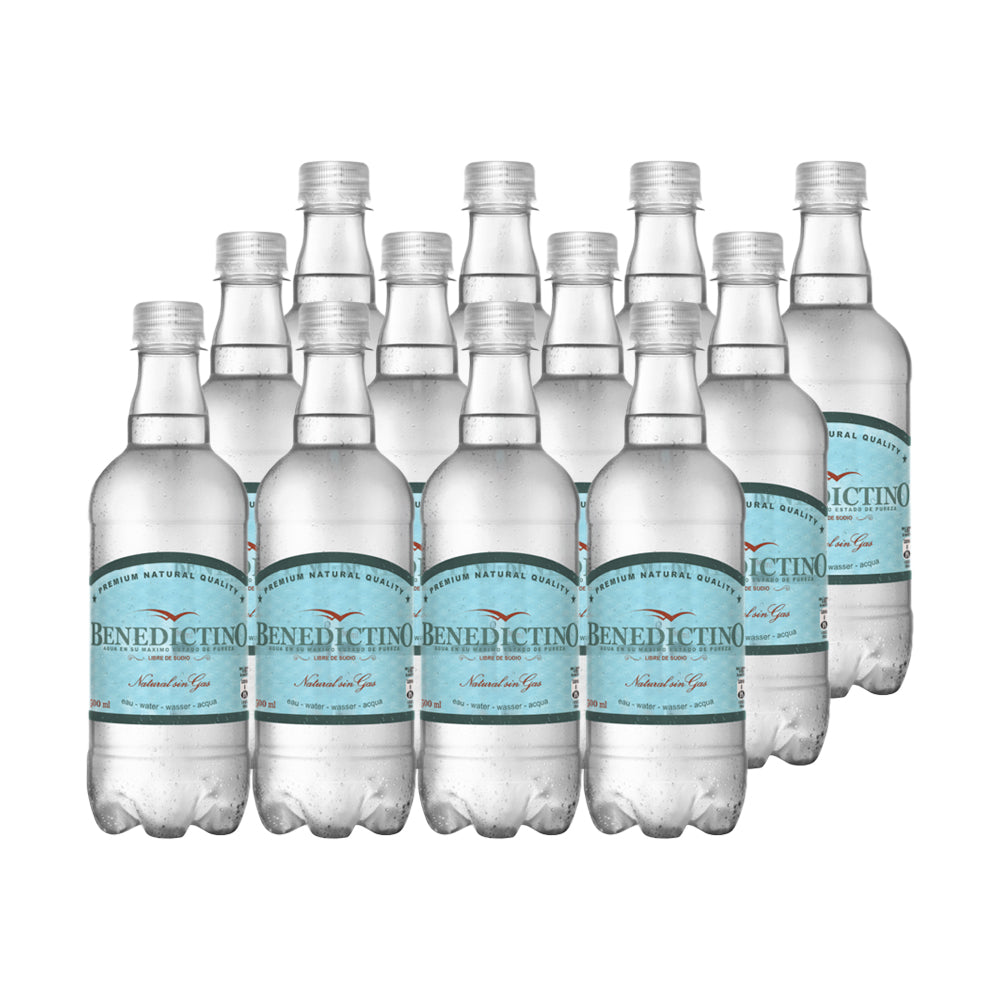12x Agua Purificada Benedictino sin Gas 500cc