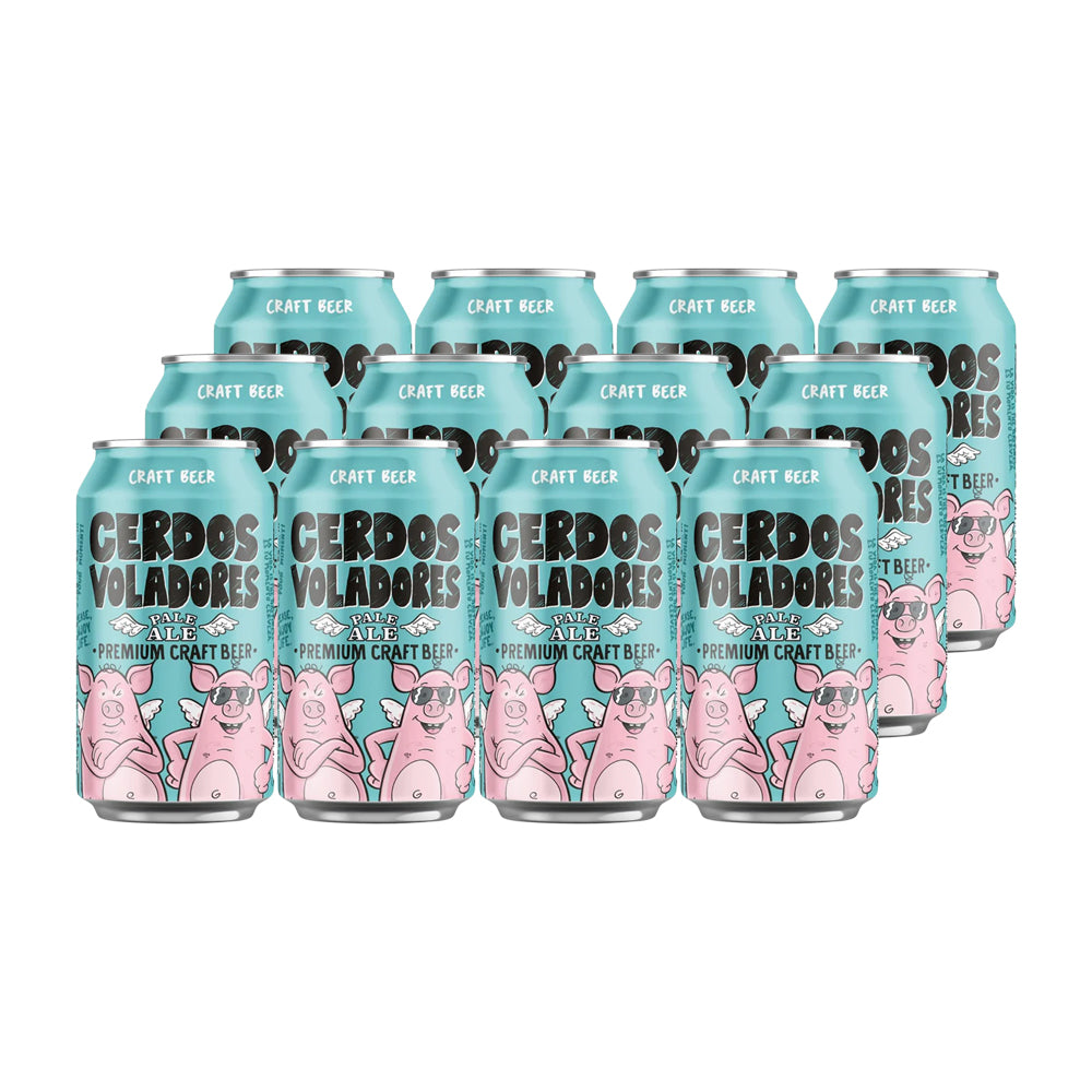 12x Cerveza Cerdos Voladores Pale Ale 6,0° 330cc