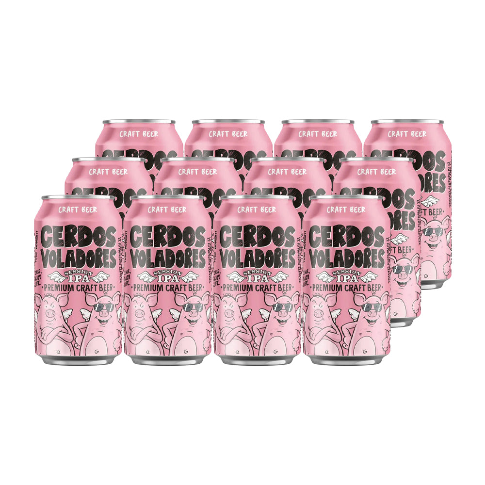 12x Cerveza Cerdos Voladores Session IPA 4,5° 330cc