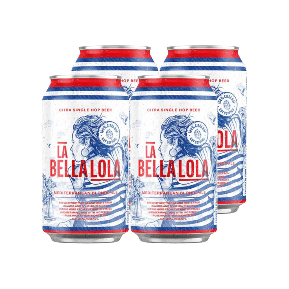 4x Cerveza La Bella Lola Blonde Ale 4,0° 330cc