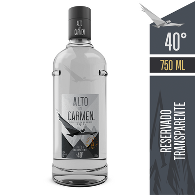 Botella Pisco Alto del Carmen Transparente 40° 750cc