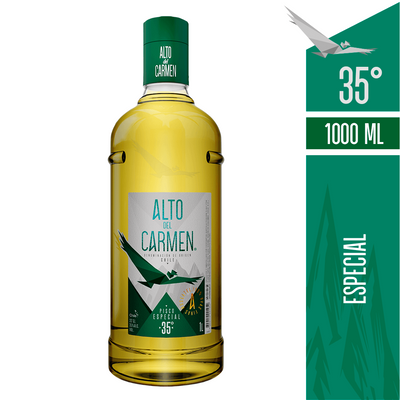 Botella de Pisco Alto del Carmen 35°, formato 1000cc