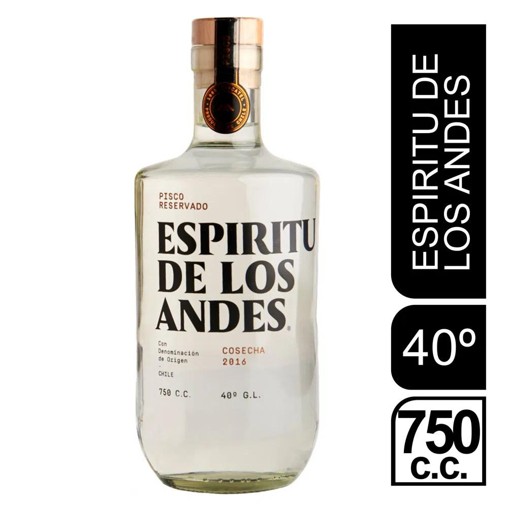 Pisco Espíritu De Los Andes 40º 750cc