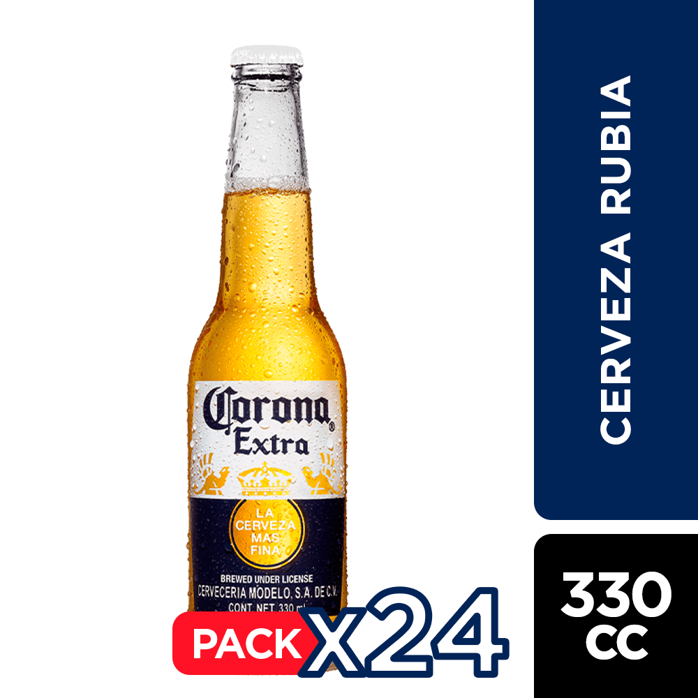 24x Cerveza Corona Extra Botellín 330cc