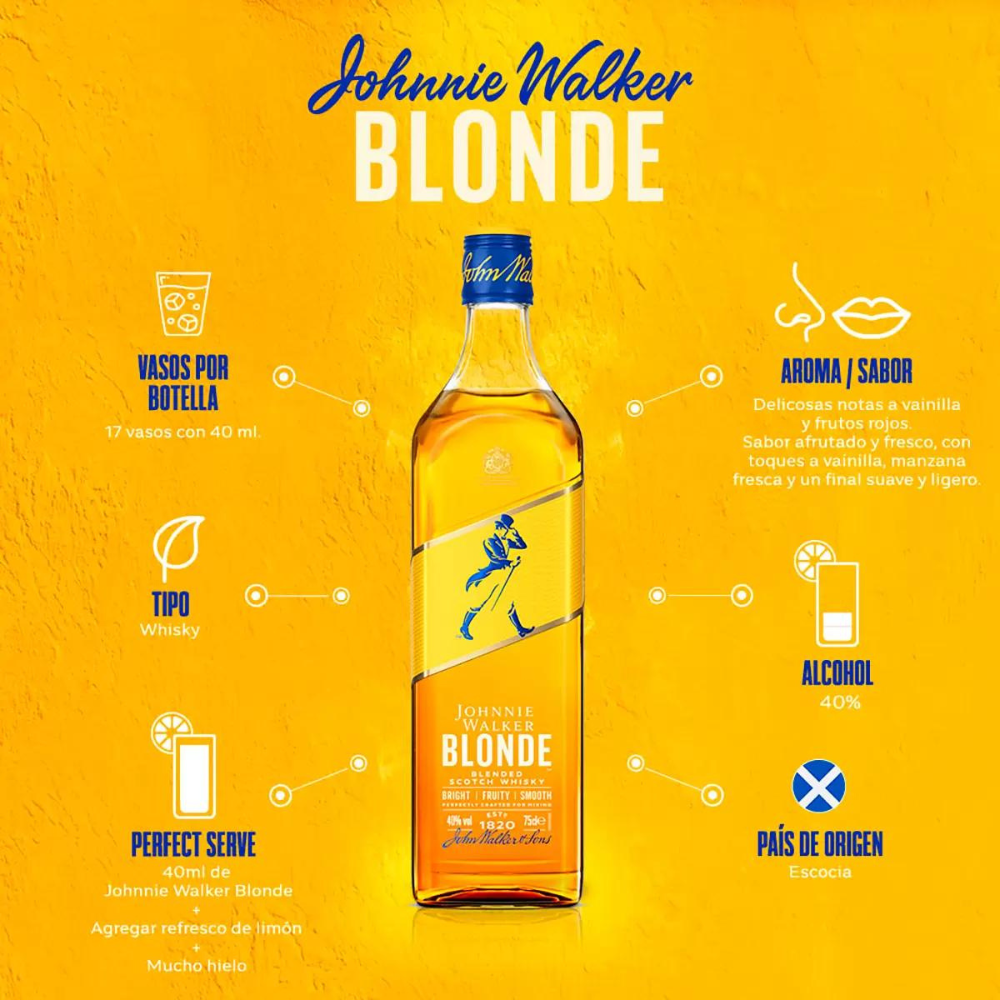 Pack Whisky Johnnie Walker Blonde 750cc + Sprite