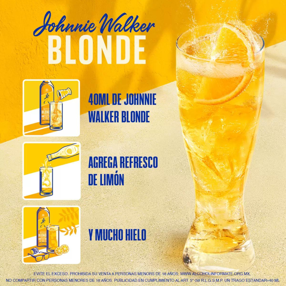 Pack Whisky Johnnie Walker Blonde 750cc + Sprite