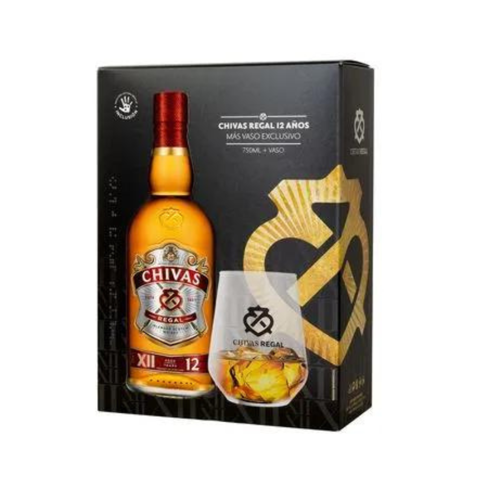 Whisky Chivas Regal 12 Años 40° 750cc + Vaso