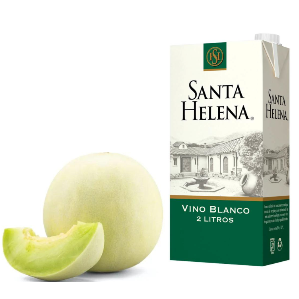 Pack melvin: Vino Blanco Santa Helena 2000cc + Melón tuna