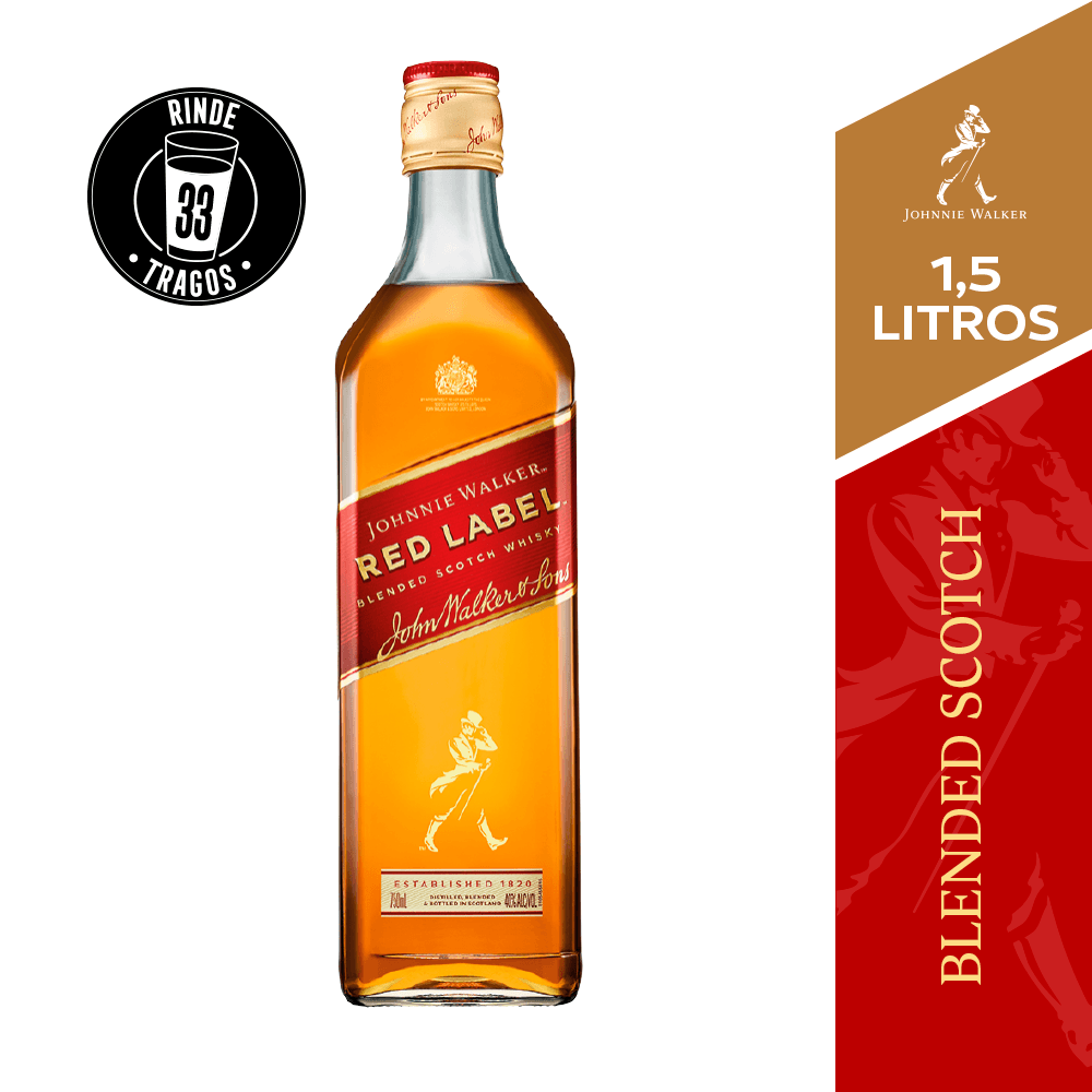 Whisky Johnnie Walker Red Label 40º 1500cc