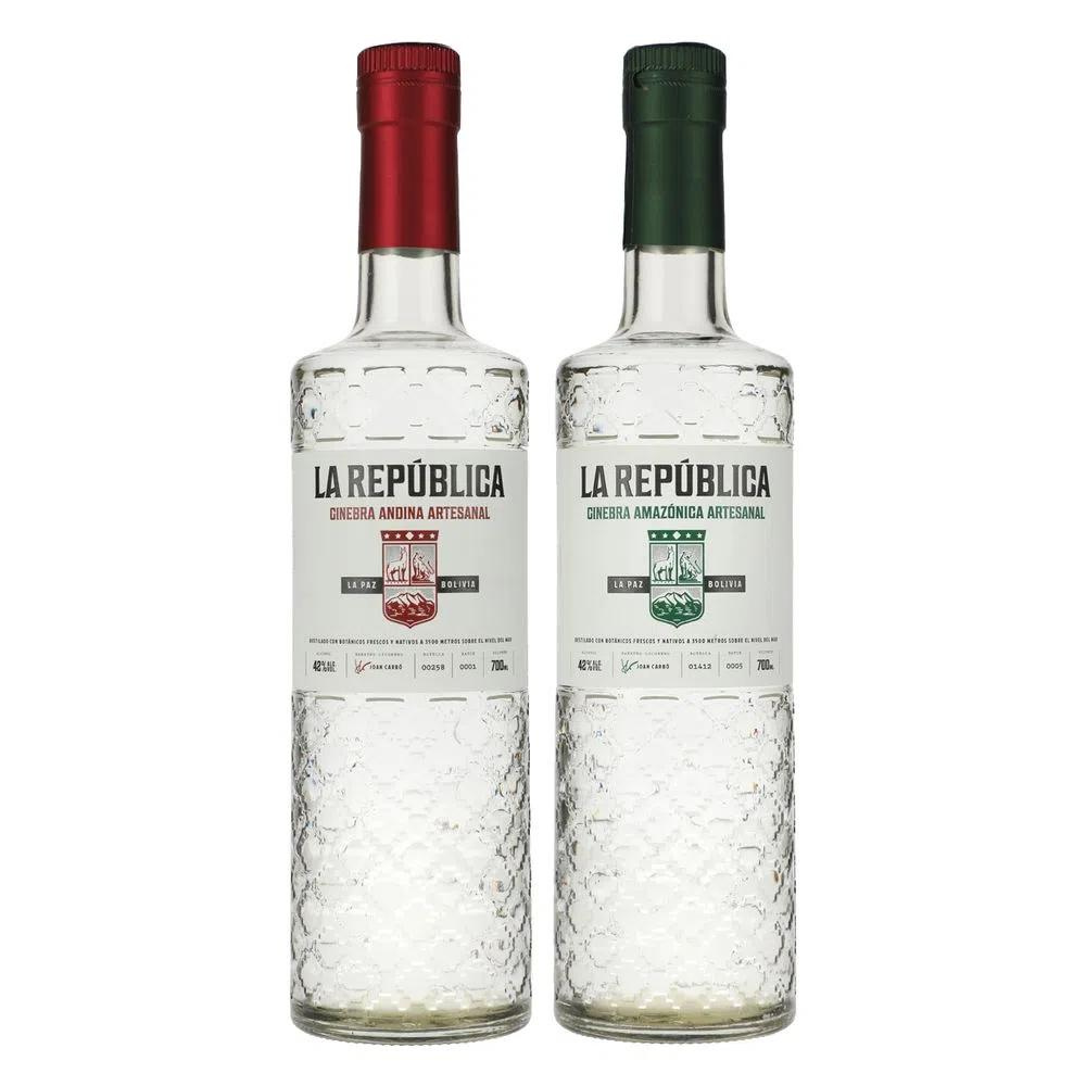 Gin La Republica Andina 42° 700cc + Gin La Republica Amazonica 42° 700cc