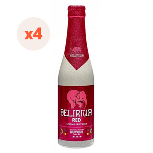 4x Cerveza Delirium Red Botellin 8° 330cc