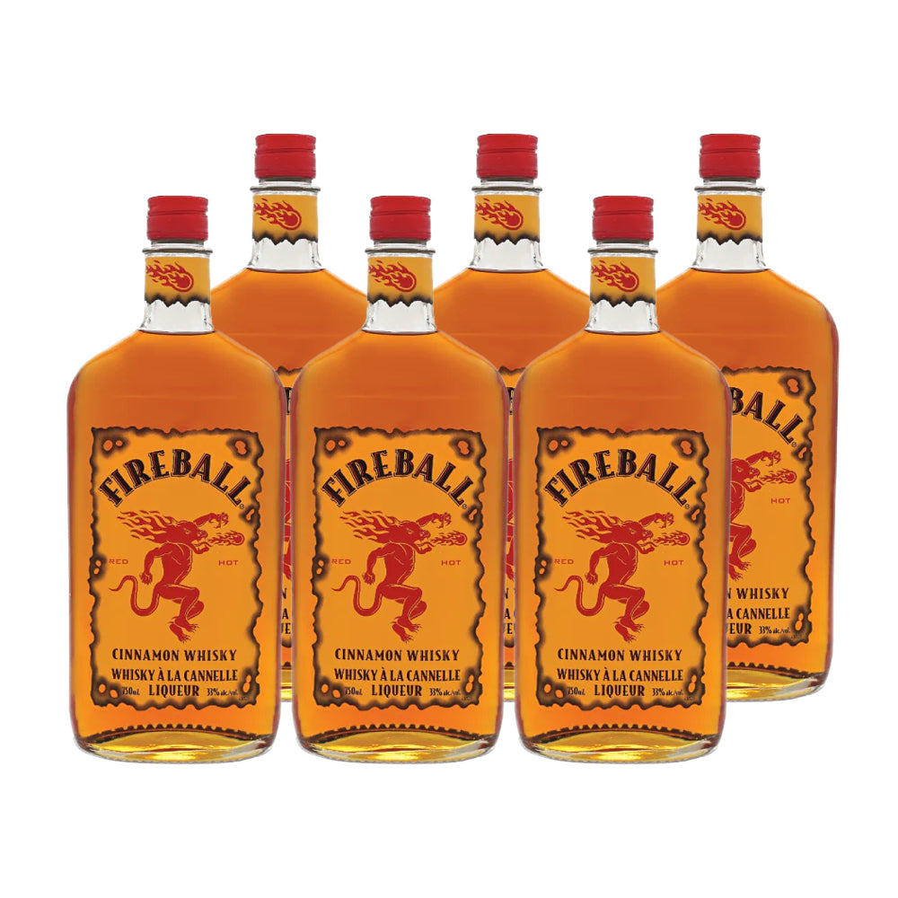 6x Whisky Fireball Cinnamon 750cc