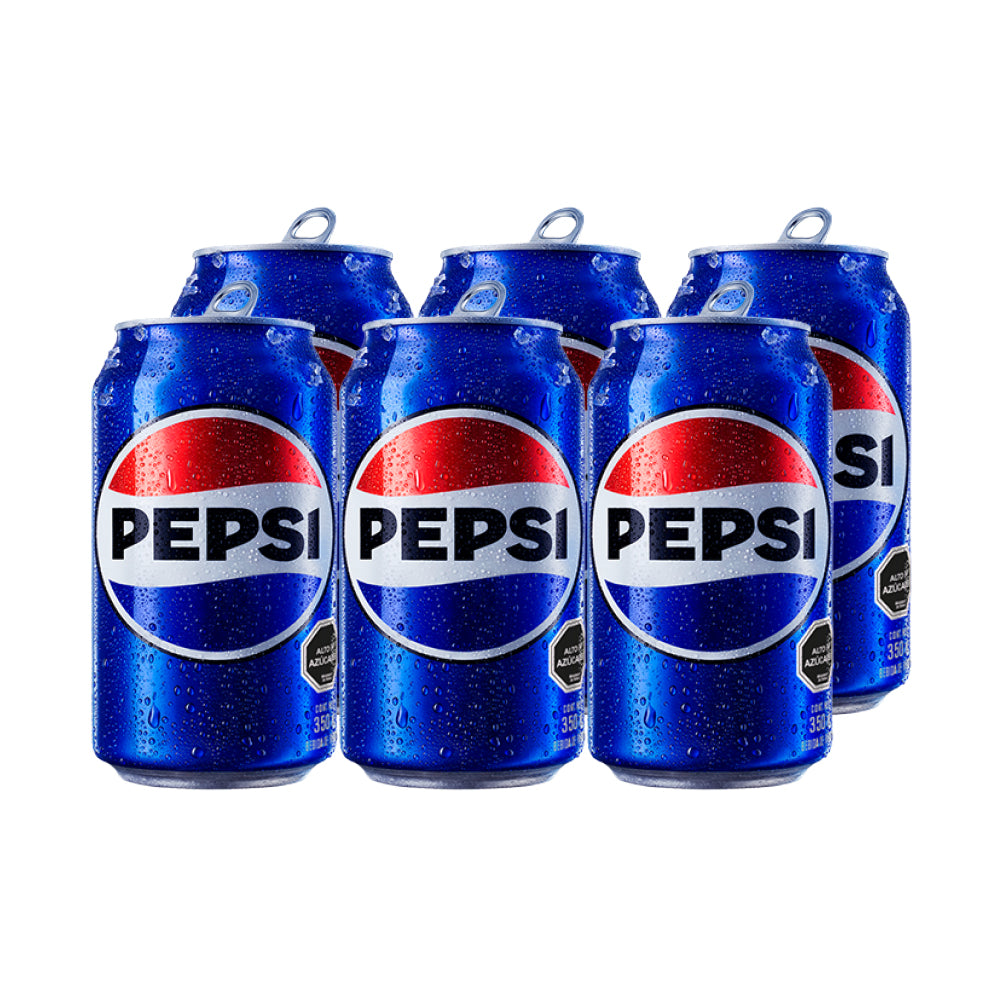 6x Bebida Pepsi Normal Lata 350cc