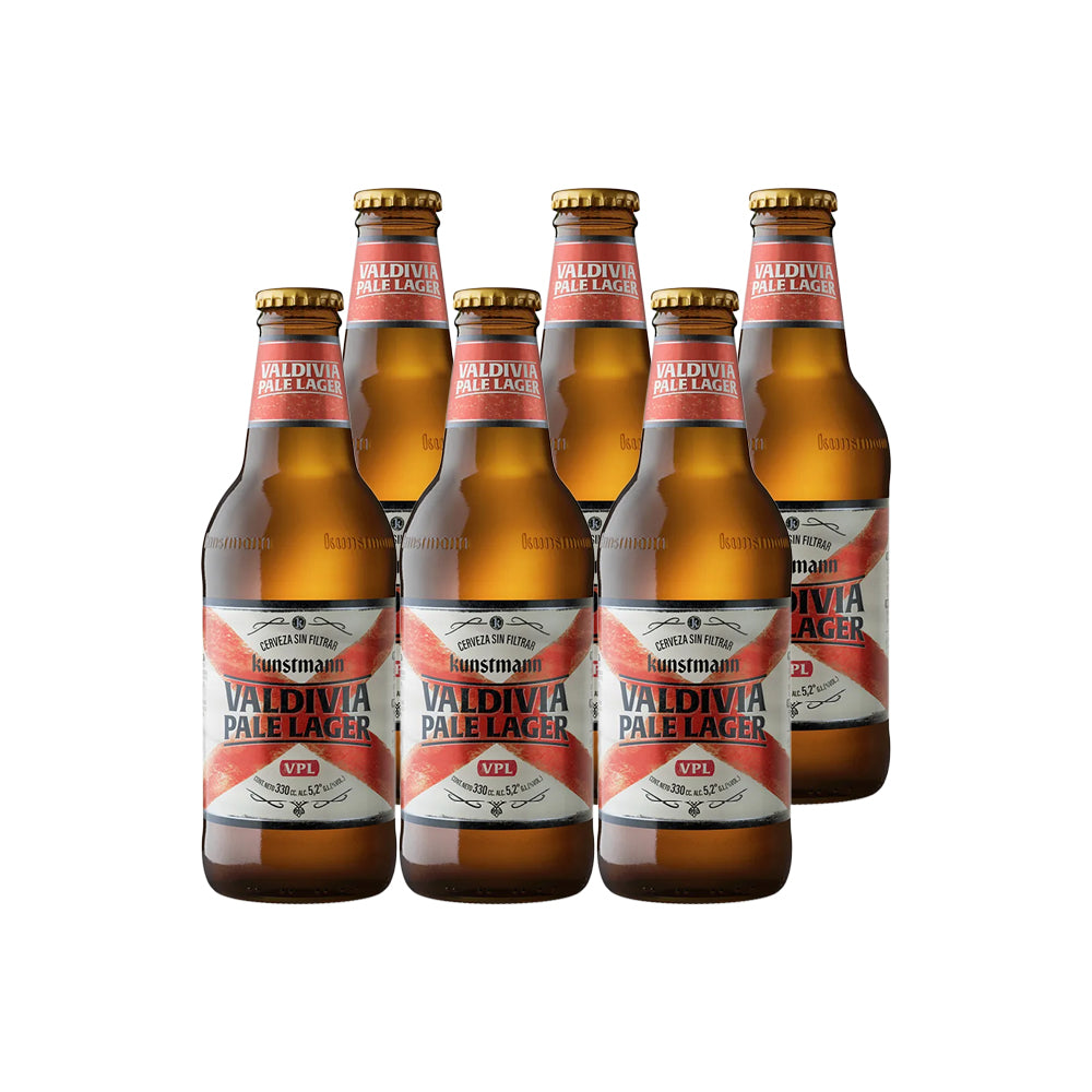 6x Cerveza Kunstmann Valdivia Pale Lager 330cc