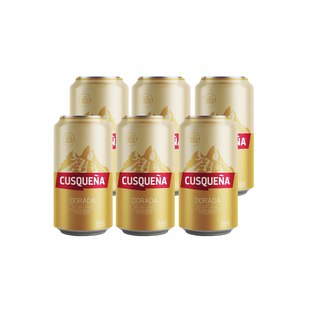 6x Cerveza Cusqueña Lager Lata 354cc