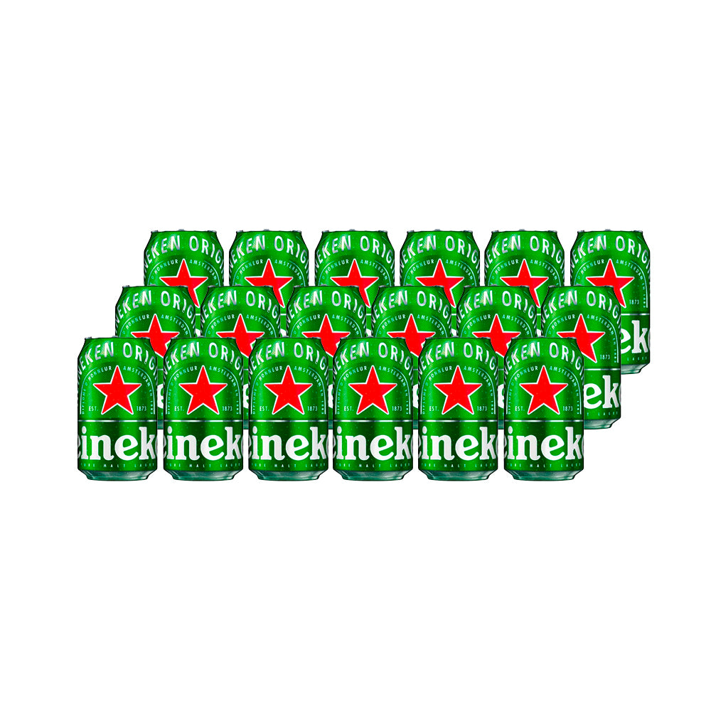 18x Cerveza Heineken Lata 350cc