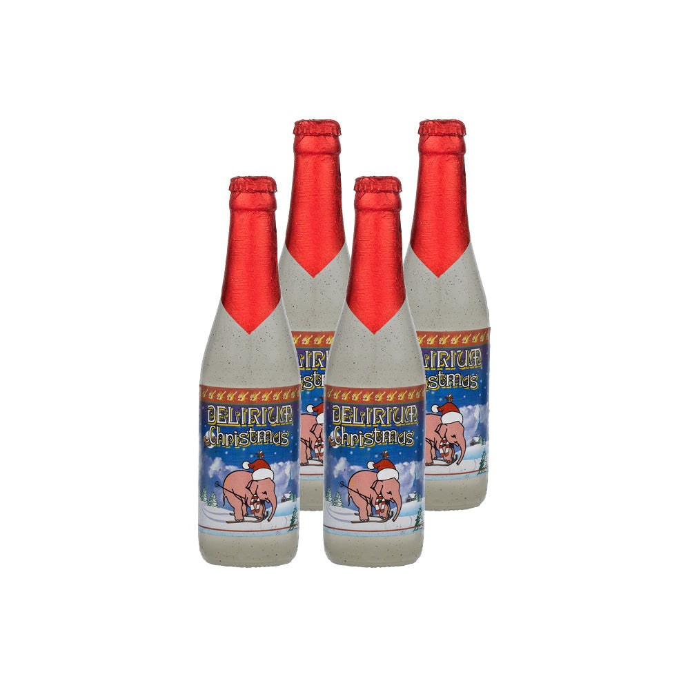 4x Cerveza Delirium Christmas Botellin 10° 330cc