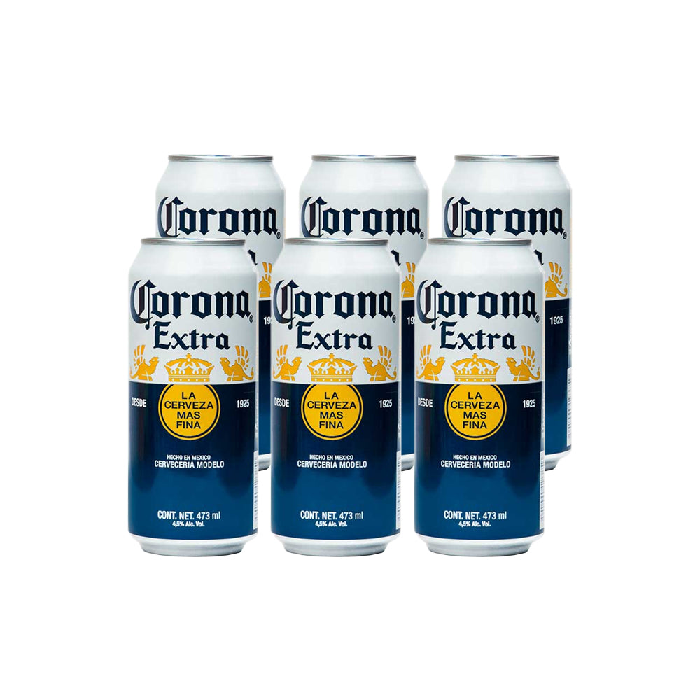 6x Cerveza Corona Extra Lata 473cc