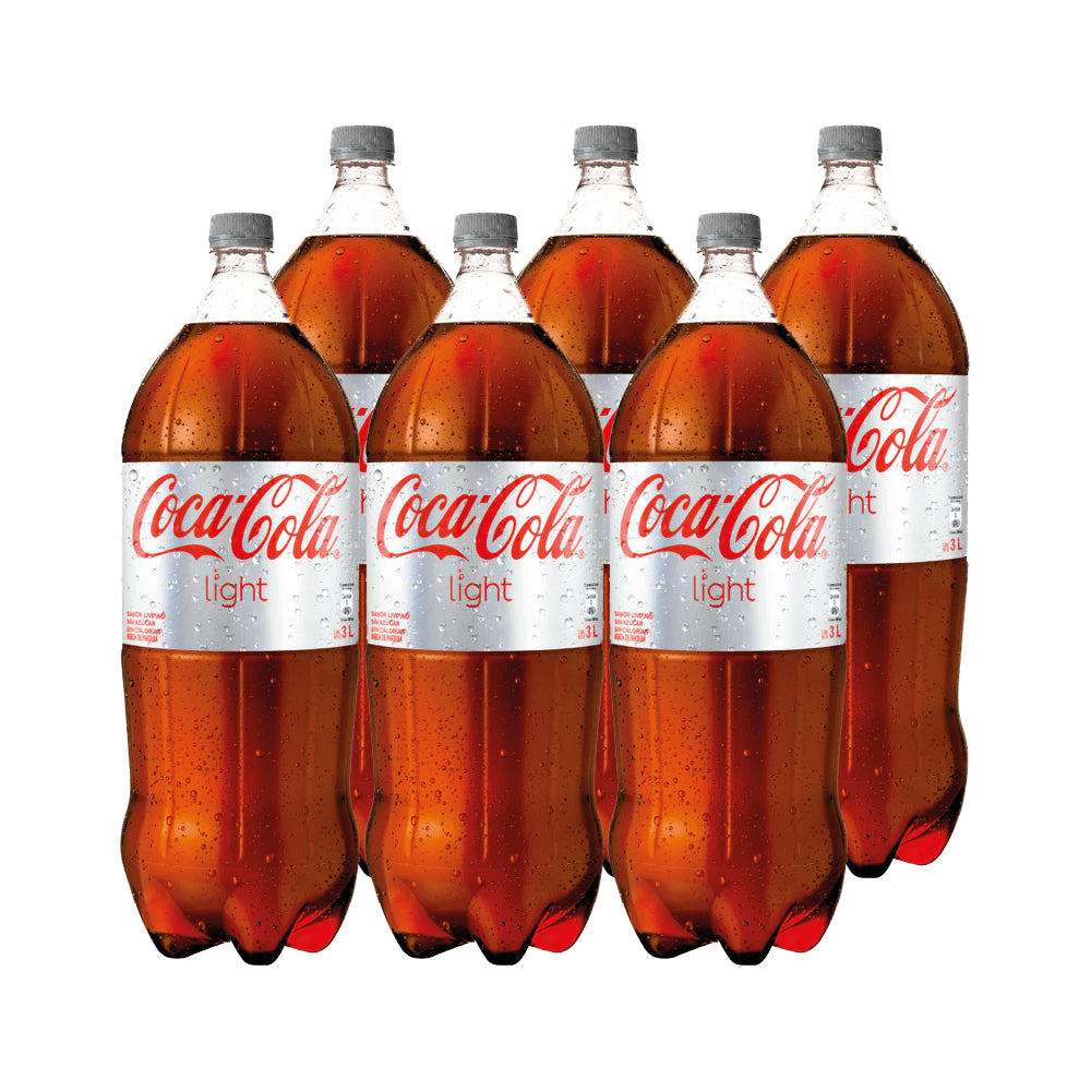 6x Bebida Coca-Cola Light 3000cc