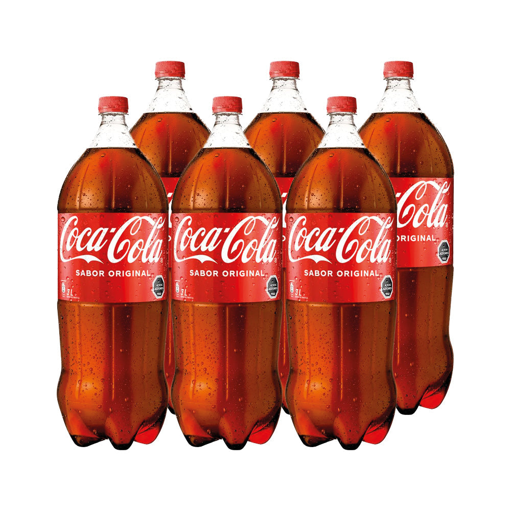 6x Bebida Coca-Cola Original 3000cc