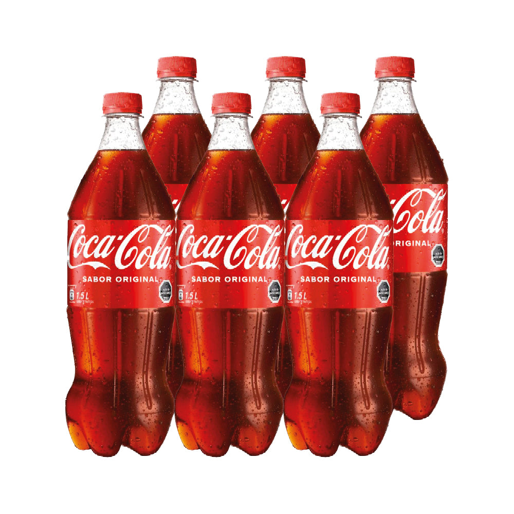 6x Bebida Coca Cola Normal 1500cc