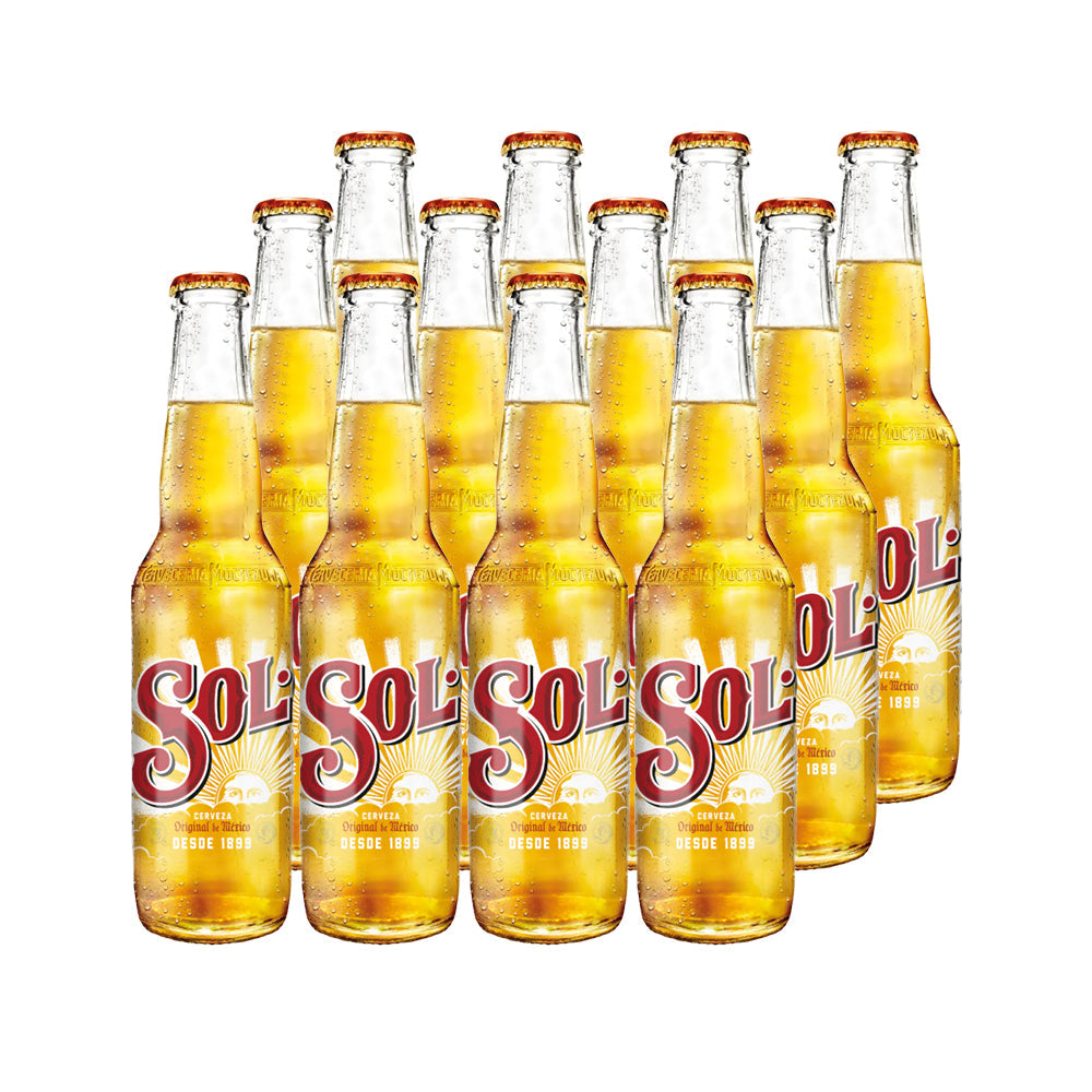 12x Cerveza Sol Botella 330cc