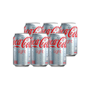 6x Bebida Coca Cola Light Lata 350cc