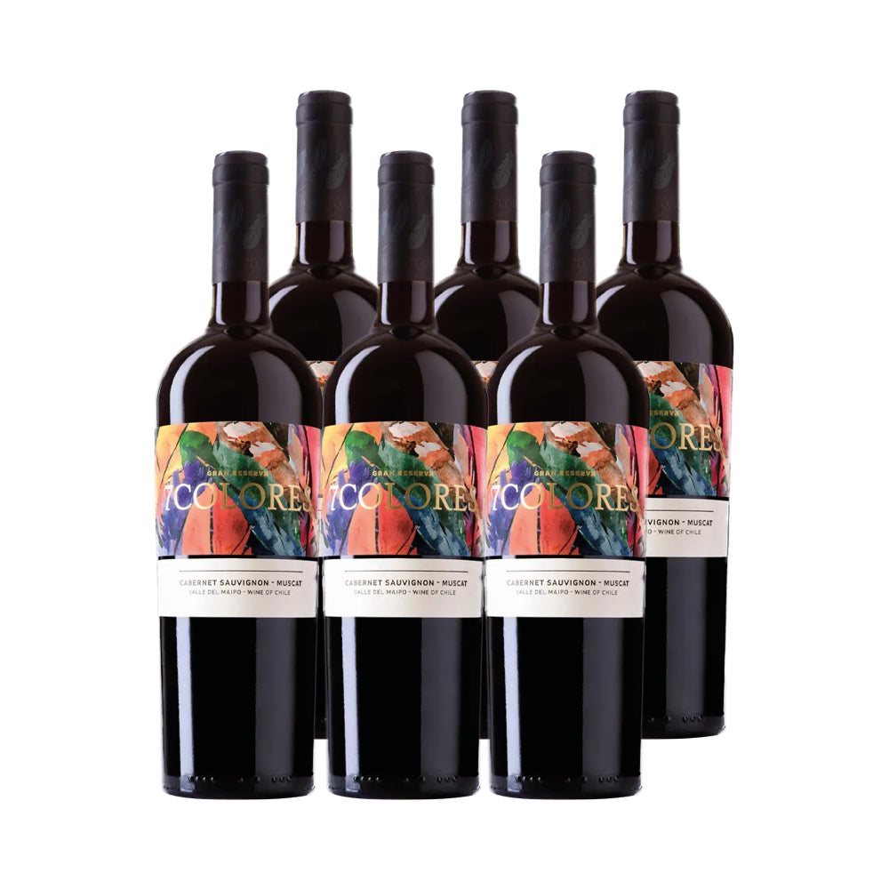 6x Vino 7 Colores Gran Reserva Cepas 750cc