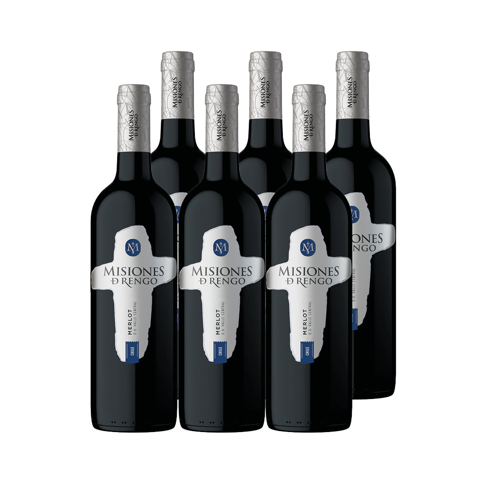 6x Vino Misiones de Rengo Varietal Cepas 750cc