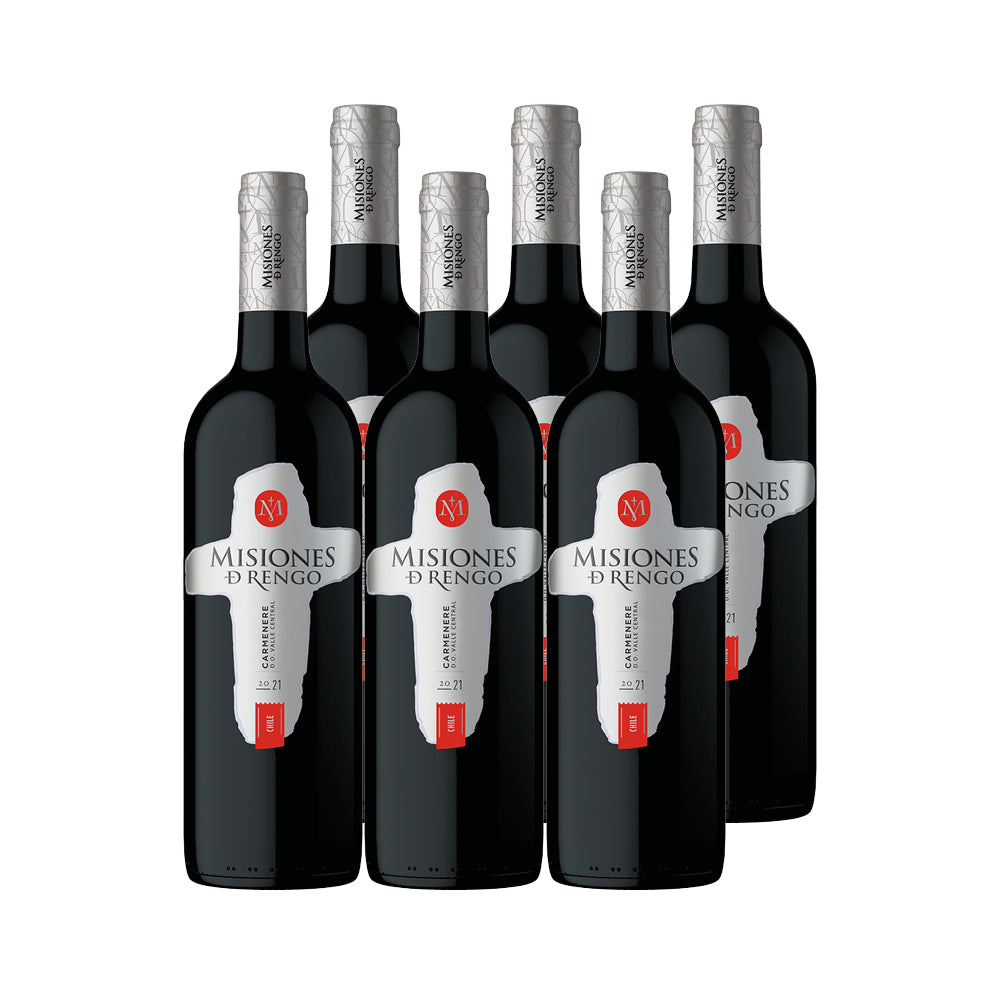 6x Vino Misiones de Rengo Varietal Cepas 750cc