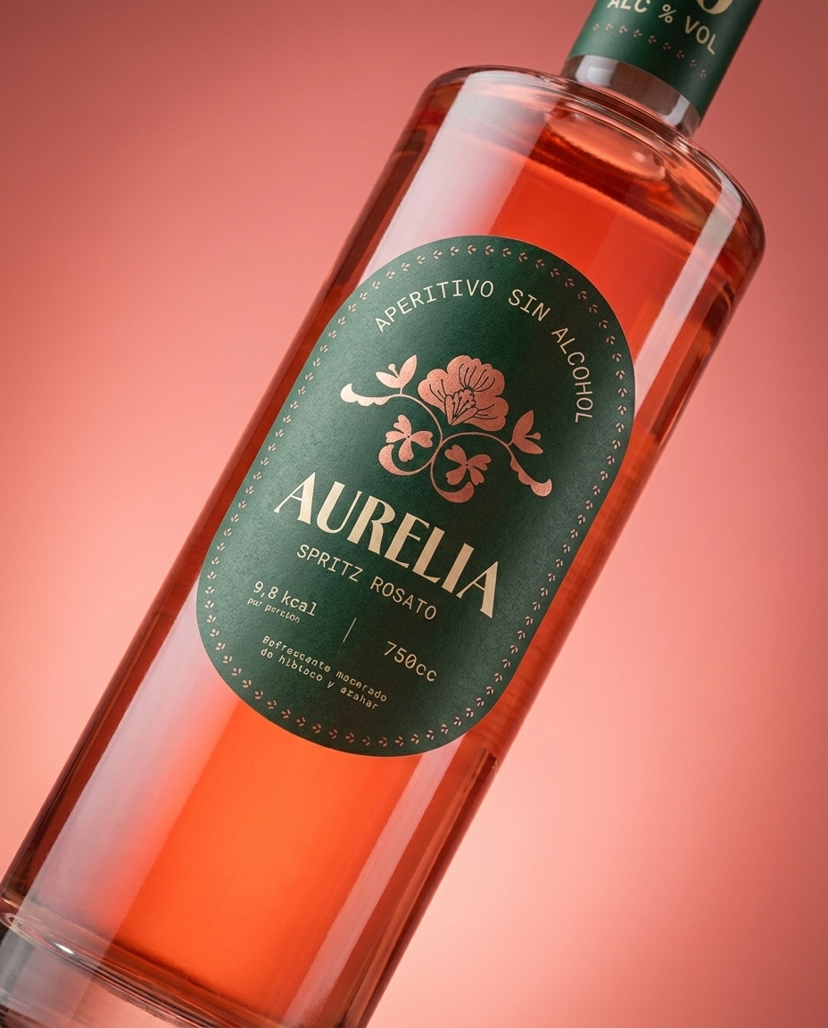 Licor Aperitivo Sin Alcohol Aurelia Spritz Rosato 750cc