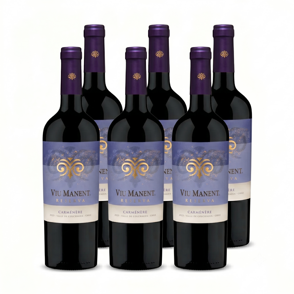 6x Vino Viu Manent Reserva Carmenere 750cc