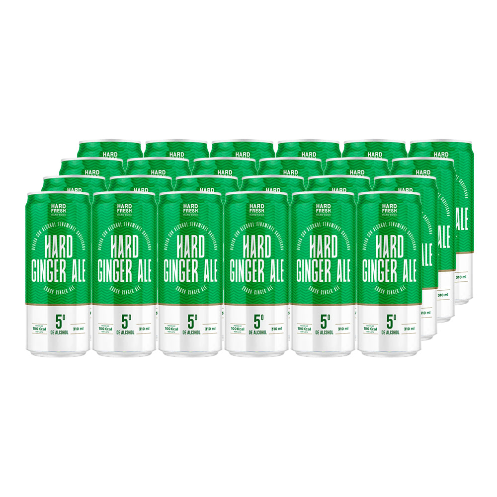 24x Cóctel Hard Soda Ginger Ale 5° Lata 310cc