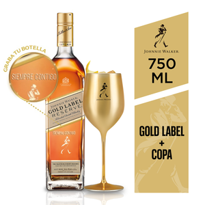 Whisky Johnnie Walker Gold Label Reserve 40º 750cc + Copa Metálica de Regalo