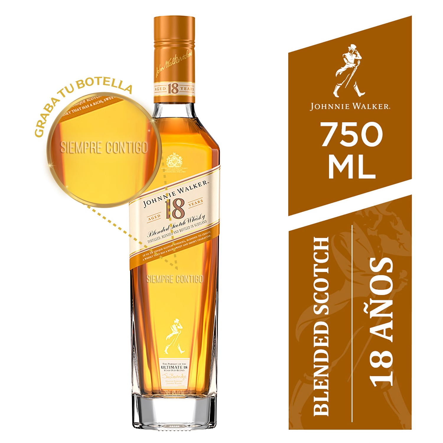 Whisky Johnnie Walker 18 Años 40° 750cc